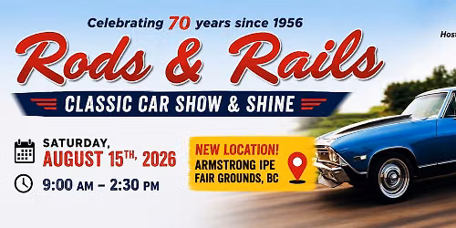 🚗✨ Roads & Rails 2026 – Classic Car Show & Shine! ✨🚗