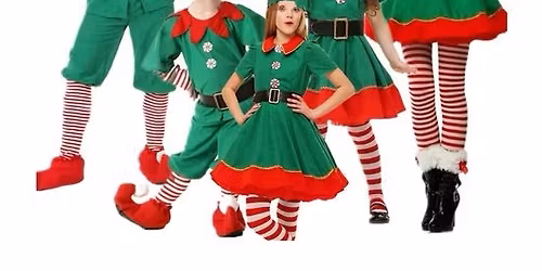 Thursday pictures with Santa, wear your red, green feastive clothes!