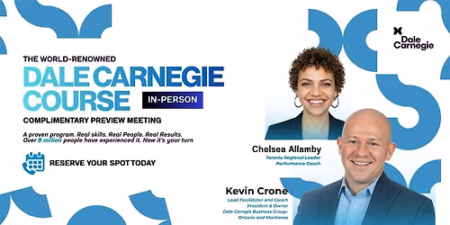 Dale Carnegie Course\u00ae: Preview Meeting (Downtown Toronto)