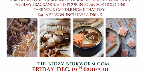 Holiday Candle Pouring at Broad Street Brewing by The Boozy Bookworm