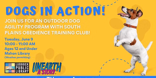 Dogs in Action at Mahon Library