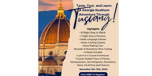 Taste, Tour, and Learn: A Georgia Southern Adventure Through Tuscany!