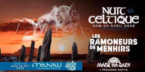 NUIT CELTIQUE #2 avec Les Ramoneurs de Menhirs et Mask Ha Gazh en concert \u00e0 Nantes ! - 19\u20ac