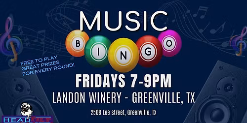 MUSIC BINGO NIGHT AT LANDON WINERY GREENVILLE