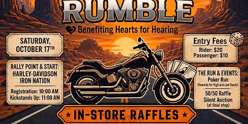 Hear the Rumble - Poker Run Benefiting Hearts for Hearing