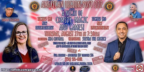 A Night of Clean Comedy, Magic, and Games at American Legion Post 222