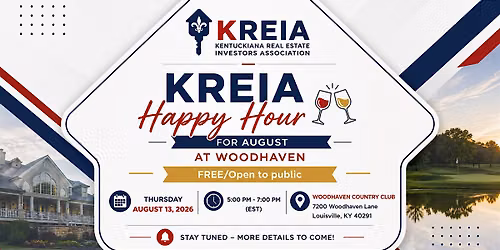KREIA Happy Hour for August at Woodhaven - FREE\/Open to public
