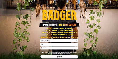 Badger Presents: In The Wild | Move & Bomba Exeter | 08.11.25