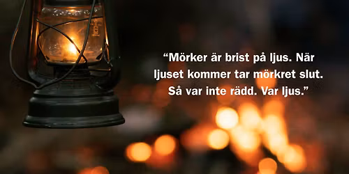 St\u00e4mningsfullt ljussp\u00e5r runt Talludden