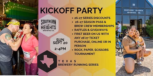 '26-2027 Kickoff Party at Southern Heights | TX Brewery Running Series