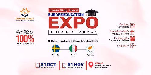Sunrise Study Abroad Europe Education Expo Dhaka 2026