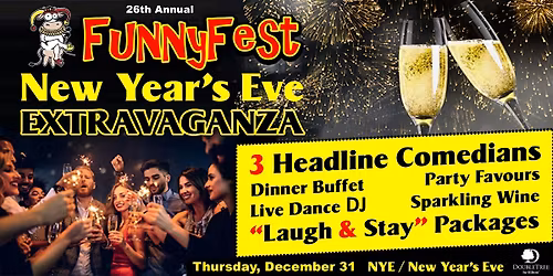 New Year's Eve Comedy, Dinner, Dance Party - Thur. December 31 Calgary \/YYC