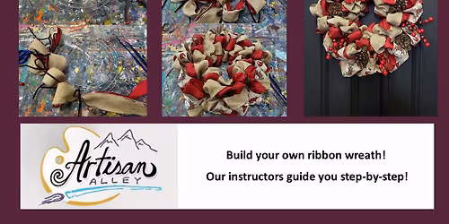 Christmas Ribbon Wreath Class and Holiday Party