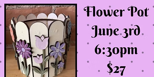 Wood Flower Pot
