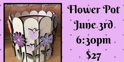 Wood Flower Pot