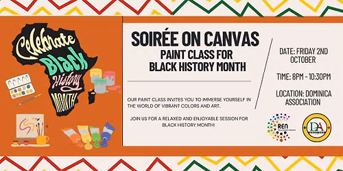 Soir\u00e9e on Canvas - Paint Class for Black History Month