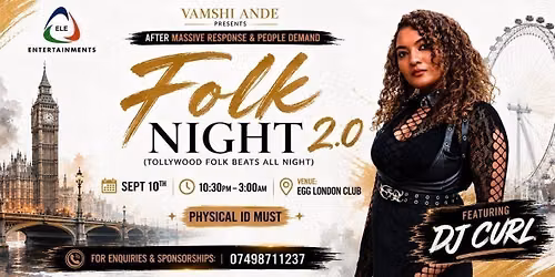 Tollywood FOLK NIGHT 2.0 LONDON by ELE ENTERTAINMENTS 