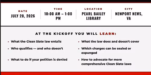 Expungenent\/ Sealing Kick-Off Event