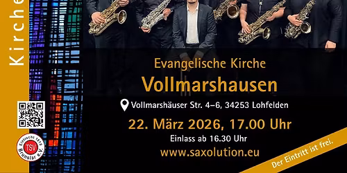 Kirchenkonzert Vollmarshausen mit Saxolution