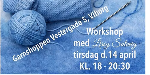 Ekstra aften med kreativ broderi p\u00e5 strik - k\u00f8b billet i butikken