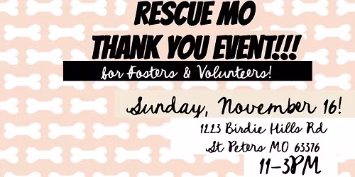 A Foster\u2019s & Volunteer\u2019s THANK YOU Event