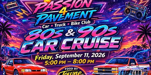 P4P 80s and 90s 9\/11 Car Cruise Benefiting Joppa Fire Company