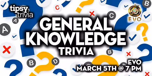 Edmonton: EVO - General Knowledge Trivia - Mar 5, 7pm