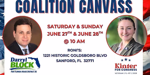 Sanford Coalition Canvass with Darryl Block and Marialana Kinter!