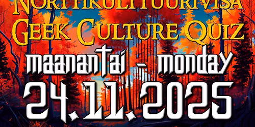 N\u00f6rttikulttuurivisa: Marraskuu 2025 | Geek Culture Quiz: November 2025