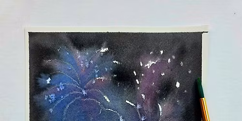 Watercolors: Fourth of July Fireworks