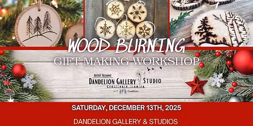  Holiday Wood Burning Ornament Workshop