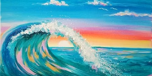 Wine Down Wednesday | Colorful Wave Paint & Sip Class