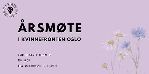 \u00c5rsm\u00f8te- Kvinnefronten Oslo lokallag