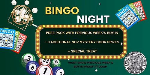 Free Pack Night Tiger Bingo