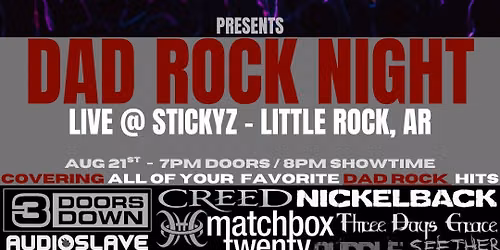 Dad Rock Night (a tribute to 2000's Rock) at Stickyz