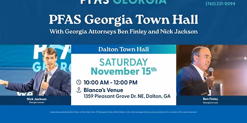 PFAS Georgia Town Hall Meeting - Dalton