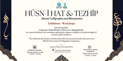 H\u00fcsn-i Hat and Tezhip Exhibition & Workshops