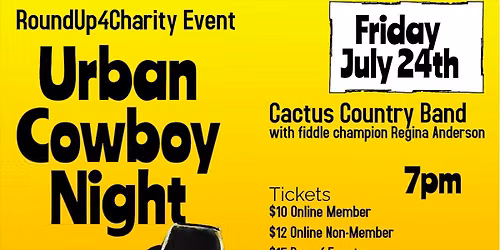 RoundUp4Charity Event - Urban Cowboy Night