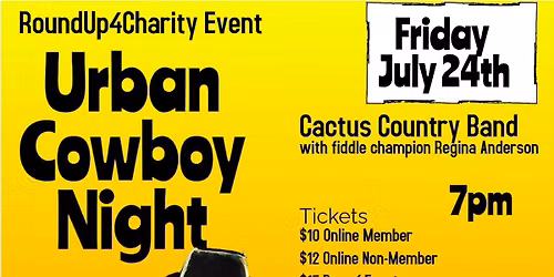RoundUp4Charity Event - Urban Cowboy Night
