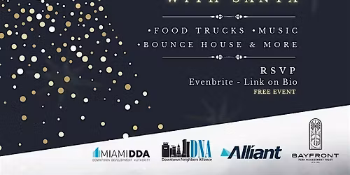 Bayfront Park Christmas Tree lighting, Movie Night & Santa Visit