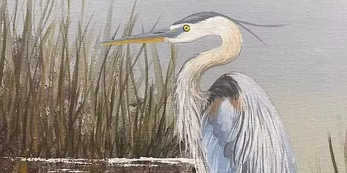 Heron in the Marsh Paint Night