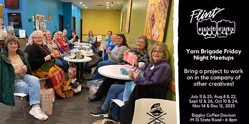 Flint Handmade Yarn Brigade at Biggby Coffee Davison