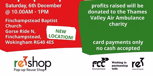 re3 Reuse Pop Up Shop - Finchampstead Baptist Church \/ Wokingham