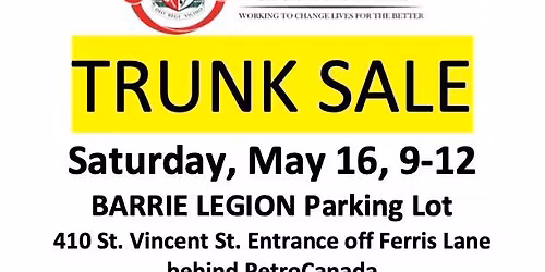 Barrie Legion - May Court Club of Barrie TRUNK SALE