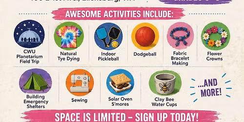 Free Summer Youth Camp July 13 - July 17 1:30-5:30pm