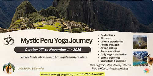 Mystic Peru Yoga Journey - October 27th to November 1st- 2026