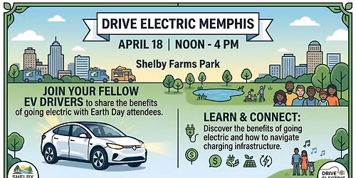 Drive Electric Earth Month Celebration at Shelby Farms Park