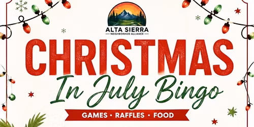 Christmas In July Bingo