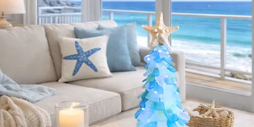 \ud83c\udf0a Seas the Day: Coastal Sea Glass Tree