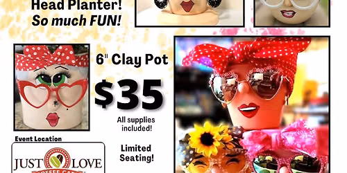 Sassy Lady Pot Head Planter Paint Party